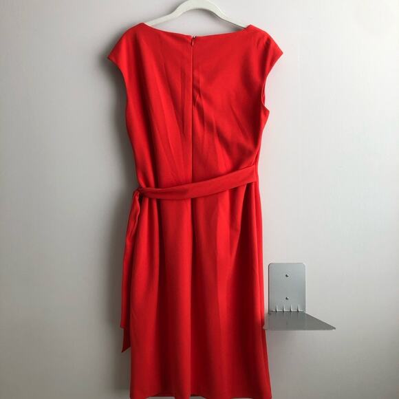 LAUREN RALPH LAUREN Faux Wrap Red Cherry Dress Women’s Size 8 NWT - Picture 10 of 12